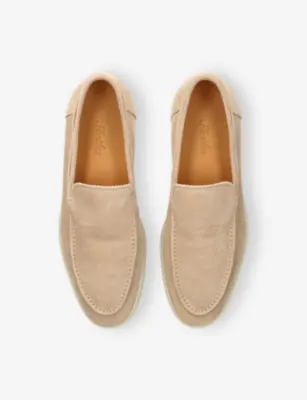 AURELIEN Yacht Suede Loafers - 5 in Beige, additional product view 2