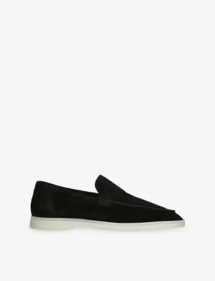 AURELIEN Yacht Suede Loafers - 5 in BLK/WHITE – Mens | Loafers
