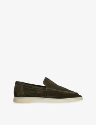 AURELIEN Yacht Suede Loafers - 5 in KHAKI – Mens | Loafers