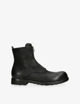 OFFICINE CREATIVE Bulla Front-Zip Leather Chelsea Boots - EUR 42 / 8 UK MEN in BLACK – Mens | Boots | Chelsea boots