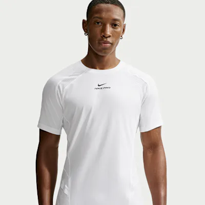 Nike Pro Training Men's Dri-FIT ADV Short-Sleeve Top - White/White/Black