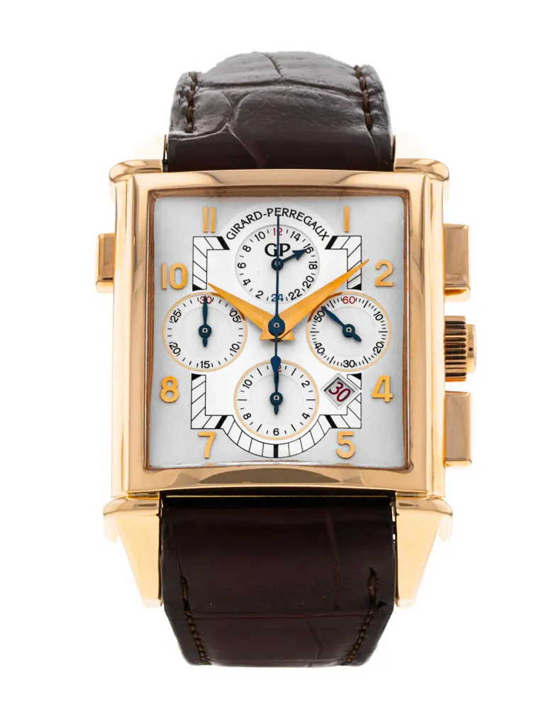 Girard Perregaux Vintage 1945 GMT 25975 — 2010 — Very good in Silver Arabic – Pre-owned watches