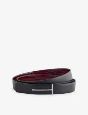 TOM FORD Slim-T Reversible Leather Belt - 32 detail 2