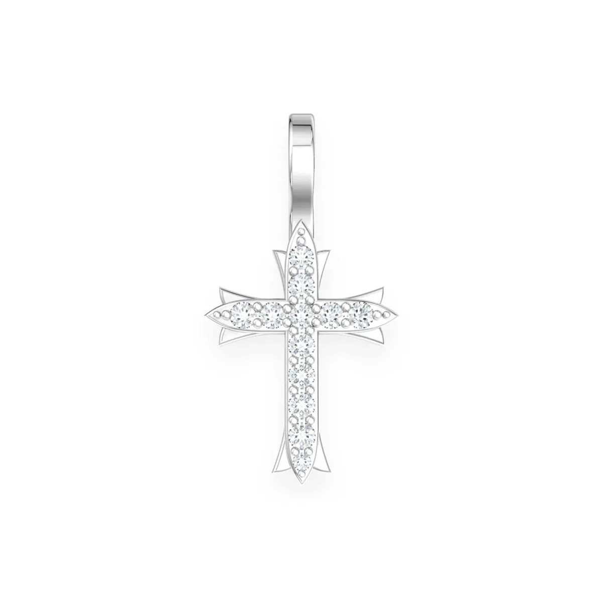 For Him Triple Point Cross Pendant in 0.10ctw / Rose Gold – Pendant