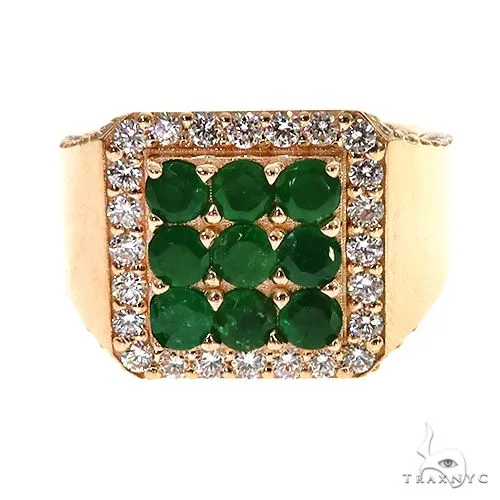 PIA - For Him GEMSTONES 3x3 Emerald Diamond Ring 67677 in Rose / 8 – Ring
