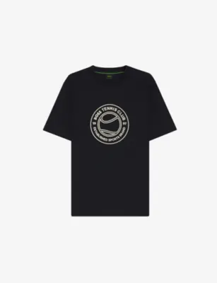 BOSS Tennis Club-Print Cotton-Jersey T-Shirt