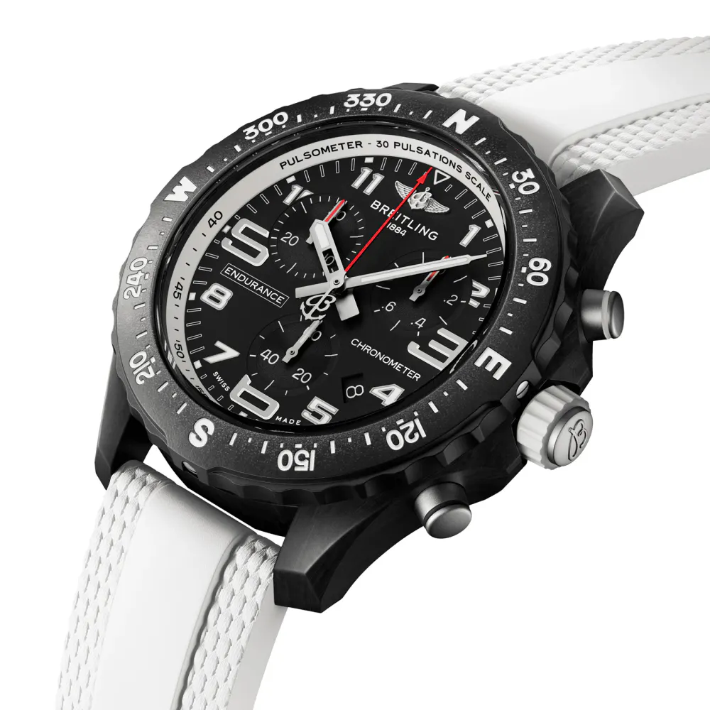 Breitling Endurance Pro 38mm Unisex Watch White Rubber in Black, additional product view 3