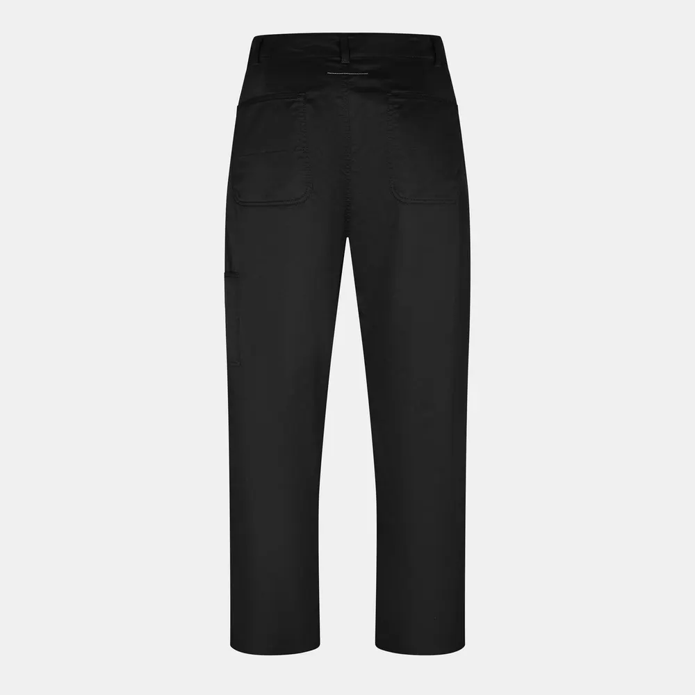 MM6 Maison Margiela Men's Carpenter Cargo Trousers in Black, additional product view 2