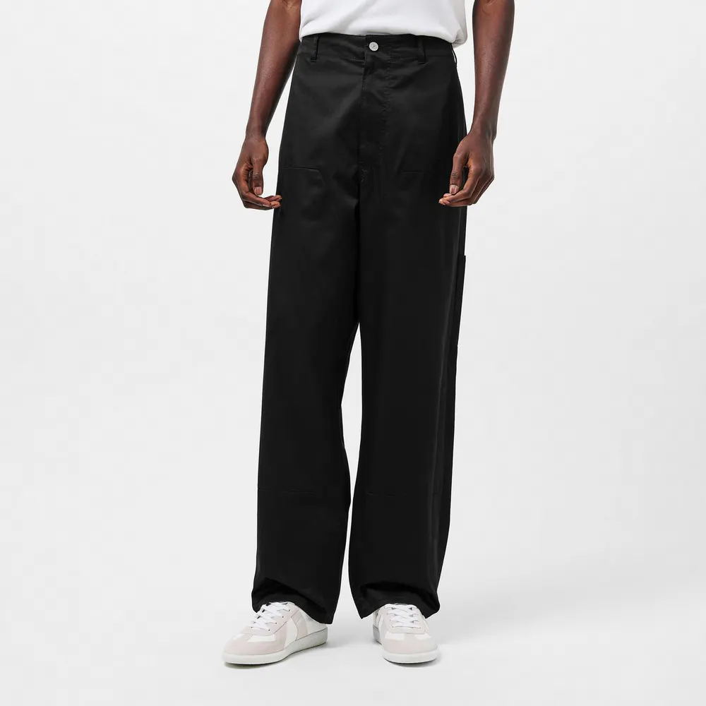 MM6 Maison Margiela Men's Carpenter Cargo Trousers in Black, additional product view 3