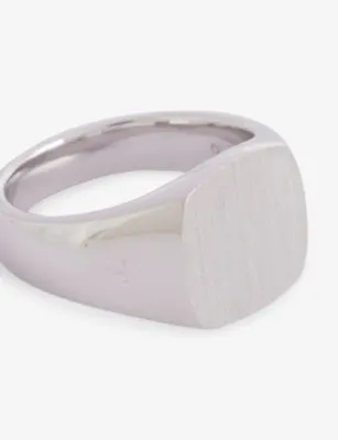 TOM WOOD Kay Satin Rhodium-Plated Sterling-Silver Ring - V.25 detail 3