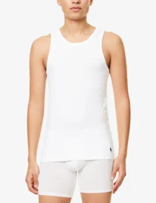 POLO RALPH LAUREN Pack of two cotton vests in WHITE, additional product view 3