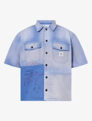 PALY HOLLYWOOD Love Herringbone Cotton Work Shirt in NAVY – Mens | Shirts | Casual Shirts | Short-sleeved