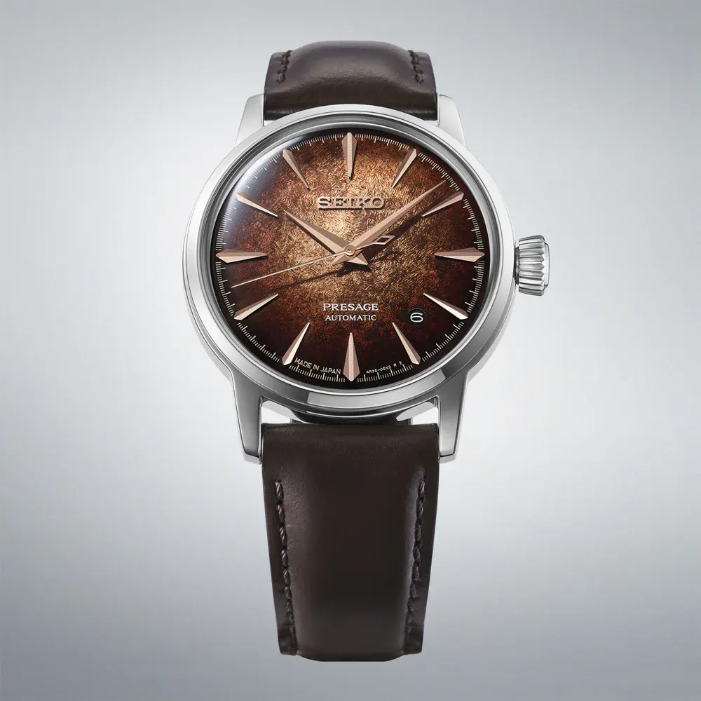 Seiko Presage Presage Cocktail Time Crushed Ice Whisky Mist 38.5mm Mens Watch detail 3