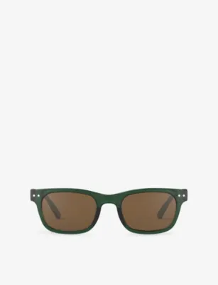 IZIPIZI Bay Rectangle-Frame Acetate Sunglasses – Mens | Sunglasses | Rectangle