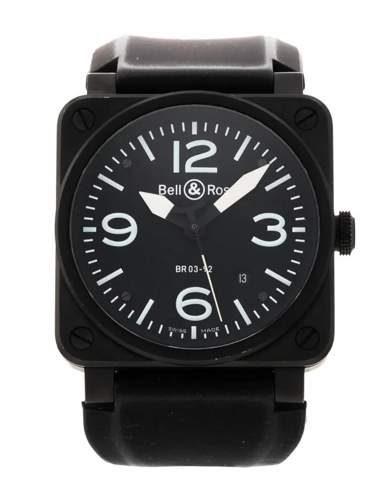 Bell and Ross BR03-92 BR03-92-S — 2011 — Very good in Black Quarter Arabic – Pre-owned watches