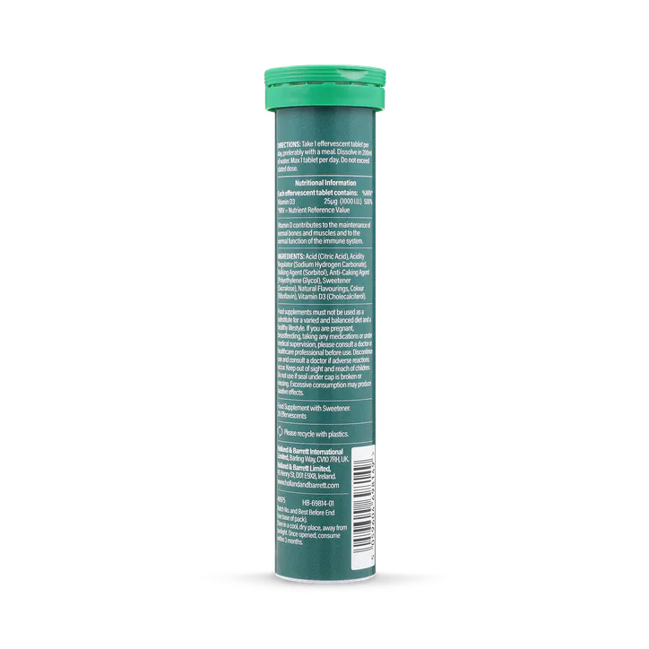 For Him Vitamin D 1000 I.U. 25ug 20 Effervescent Tablets, additional product view 2