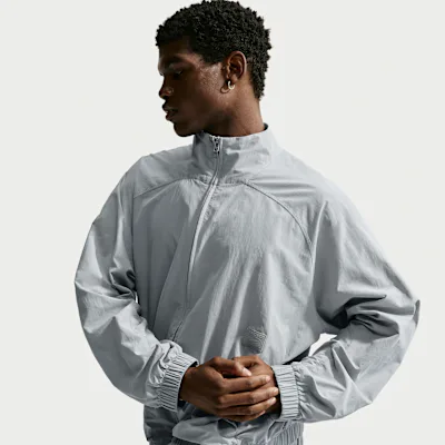 Nike Men's N.A.C. Dri-FIT Oversized Full-Zip Woven Jacket - Light Smoke Grey/Light Smoke Grey