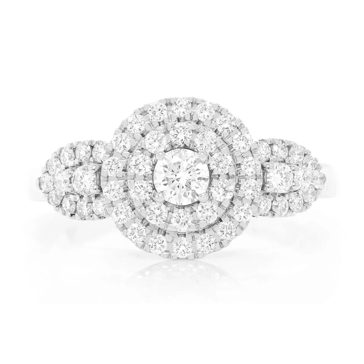 For Him Two Tier Round Cluster Diamond Ring in Rose Gold / Natural Diamond – Ring
