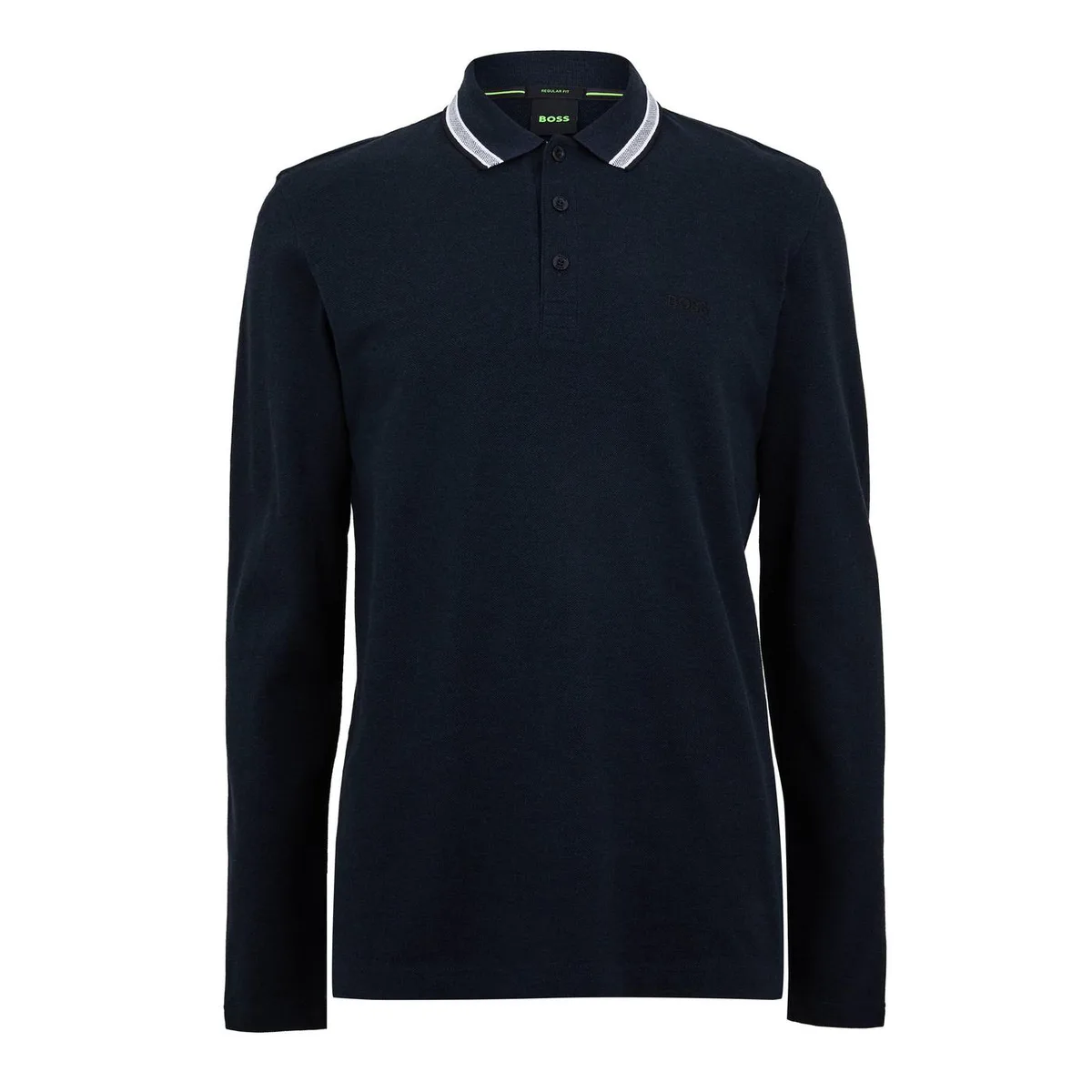 Boss Mens BOSS GREEN Long-Sleeve Polo Top with Logo Detail (Plisy)