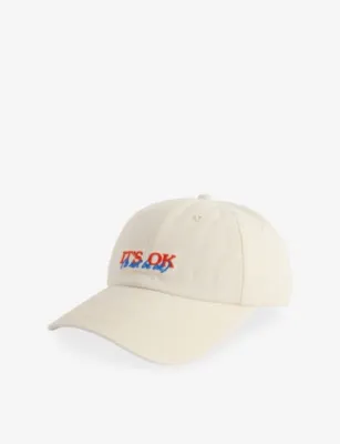 NOT BORING It's OK Slogan-Embroidered Cotton Cap