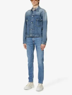 NUDIE JEANS Lean Dean slim-fit tapered jeans - 38/32 in Lost Orange, additional product view 2