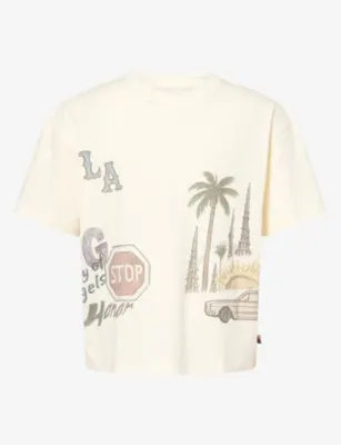 HONOR THE GIFT All Over Los Angeles Graphic Cotton-Jersey T-Shirt
