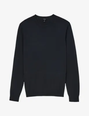 REISS Crew-Neck Wool Jumper - STONE MOULINE detail 3