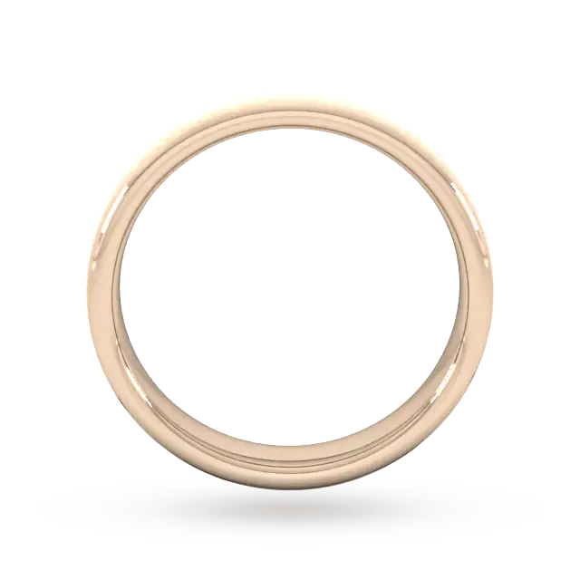 For Him 4mm Slight Court Standard Diagonal Matt Finish Wedding Ring In 18 Carat Yellow Gold detail 3