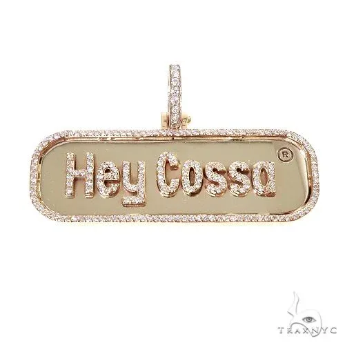 RINA - For Him CUSTOM Custom Made 'Hey Cossa' Diamond Pendant 67466 in Rose Gold – Pendant
