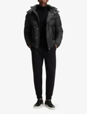 BOSS Monogram-Pattern Padded Shell Jacket detail 2