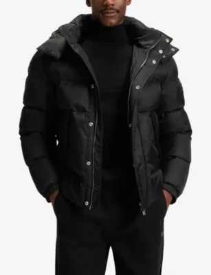 BOSS Monogram-Pattern Padded Shell Jacket detail 3
