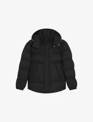 BOSS Monogram-Pattern Padded Shell Jacket