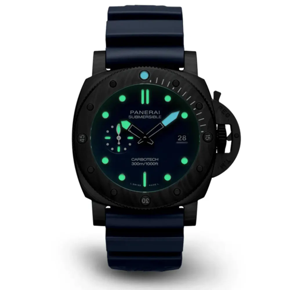Panerai Submersible QuarantaQuattro Carbotech™ Blu Abisso in Blue, additional product view 2