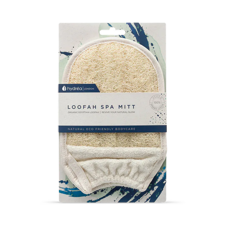 Hydréa London Organic Egyptian Loofah Exfoliating Mitt with Cuff