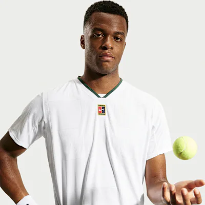 Nike NikeCourt Slam Men's Dri-FIT ADV Tennis Top - White/Gorge Green