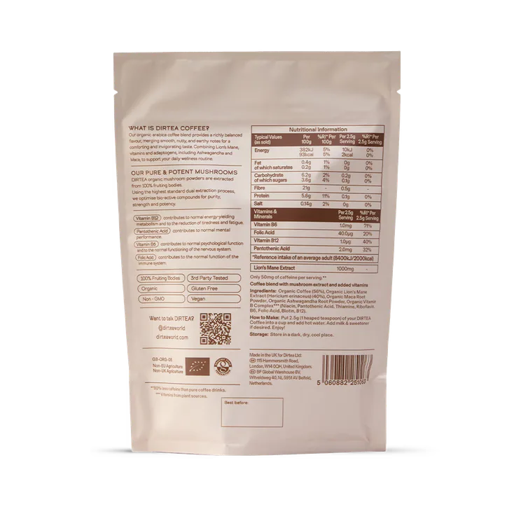 DIRTEA Mushroom Superblend Coffee 150g, additional product view 2