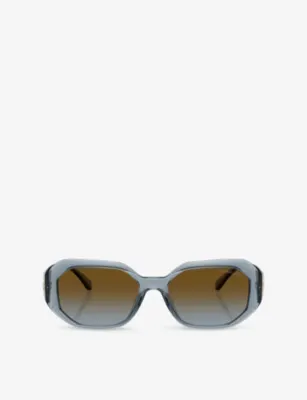 MICHAEL KORS MK2240U Siesta Key Irregular-Frame Acetate Sunglasses in BLUE – Mens | Sunglasses | Rectangle