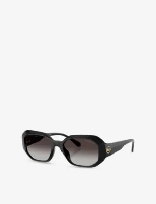 MICHAEL KORS MK2240U Siesta Key Irregular-Frame Acetate Sunglasses in BLACK, additional product view 2