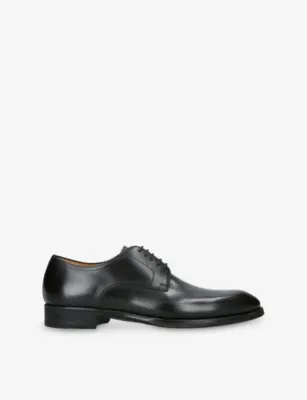 MAGNANNI Madis Leather Derby Shoes - EUR 43.5 / 9.5 UK MEN in BLACK – Mens | Smart shoes | Derby shoes