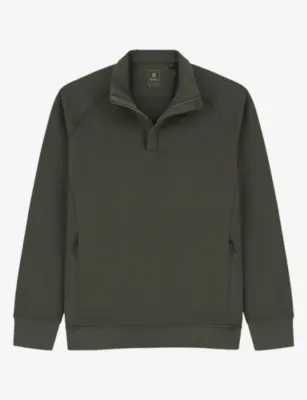 BOGGI MILANO Half-Zip Stretch-Cotton Sweatshirt