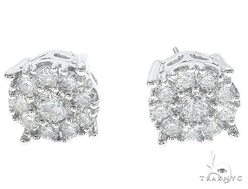 RINA - For Him FACTORY 14K White Gold Diamond Cluster Stud Earrings 65522 in Rose Gold – Earrings