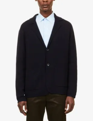 PAUL SMITH Notched-Lapel Merino Wool Cardigan detail 3