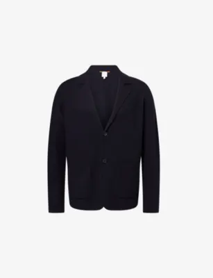 PAUL SMITH Notched-Lapel Merino Wool Cardigan