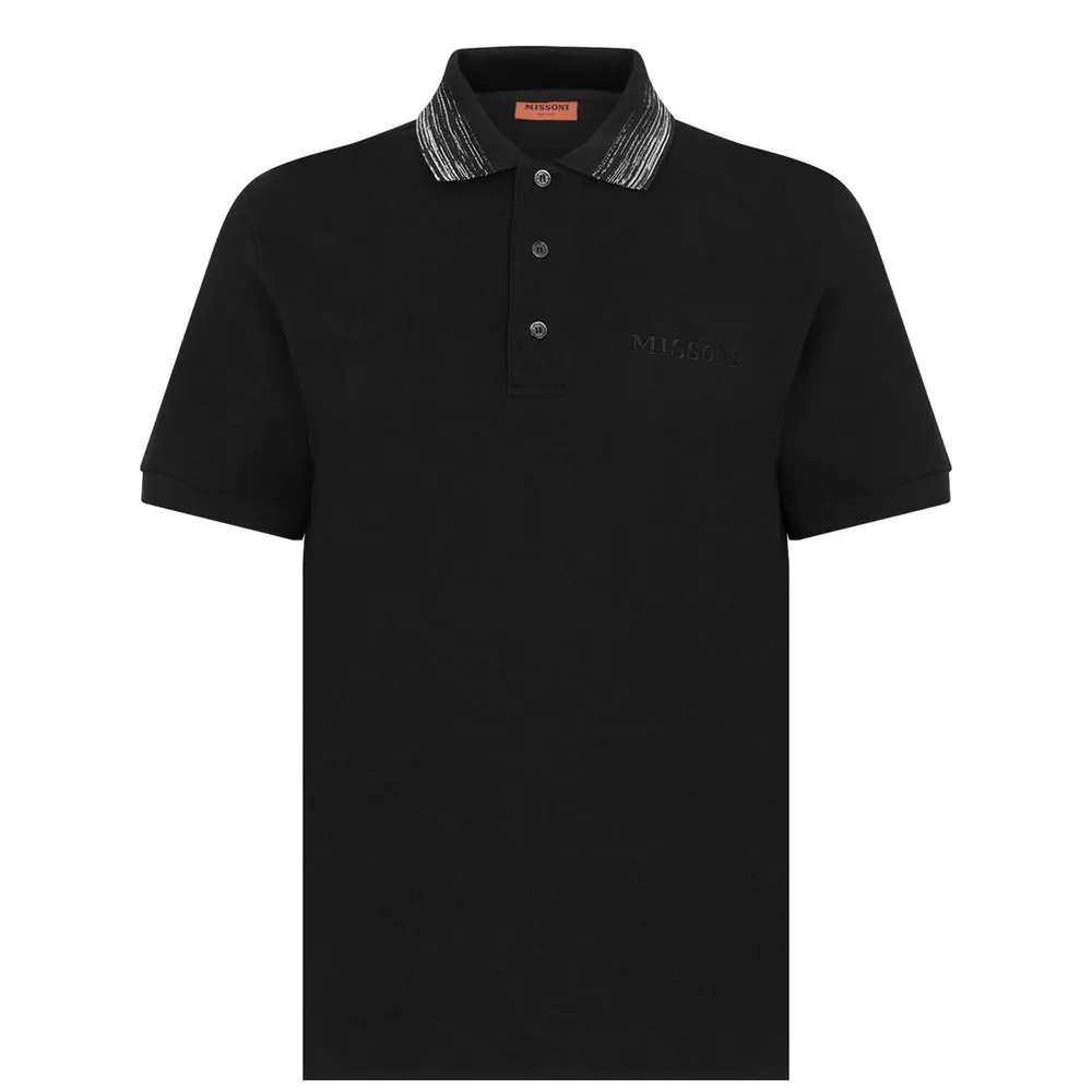 Missoni Logo Polo Shirt in Black S90NC – Clothing