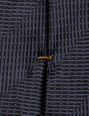 ETON Herringbone Woven Silk Tie detail 2