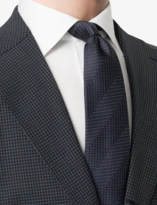 ETON Herringbone Woven Silk Tie detail 3