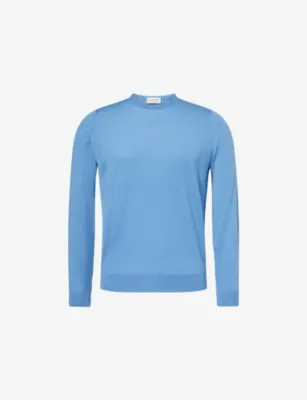 JOHN SMEDLEY Lundy Crewneck Merino-Wool Jumper - TOASTED ALMOND