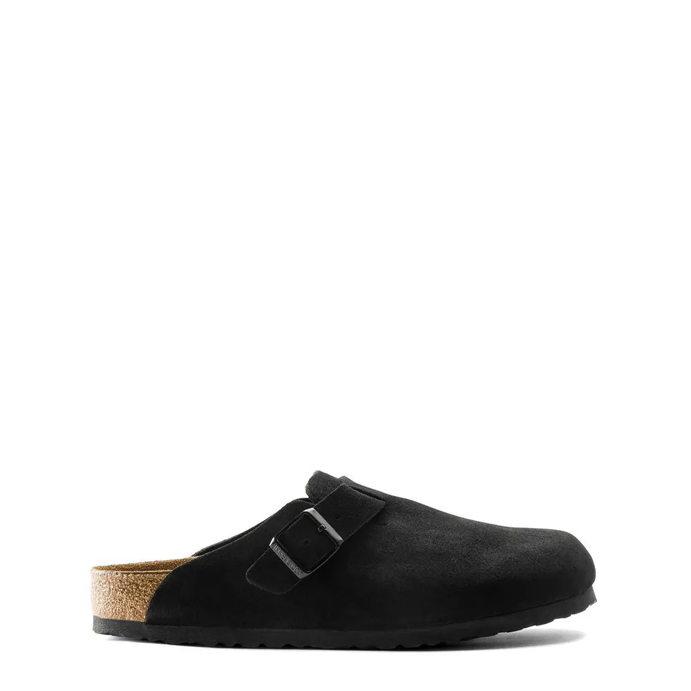 Birkenstock Boston Suede in Black – Footwear