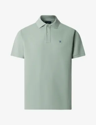 HACKETT Logo-Embroidered Short-Sleeve Cotton Polo