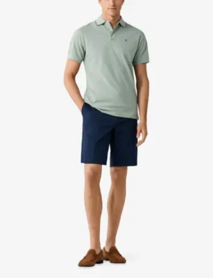 HACKETT Logo-Embroidered Short-Sleeve Cotton Polo detail 2